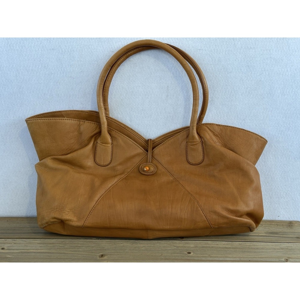 Coldwater Creek Serafina Purse Tote BOHO Leather Brown HOBO Large